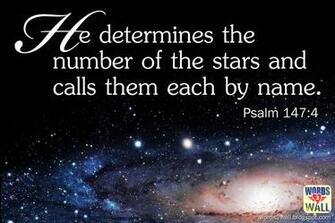 Stars And Calls Them Each By Name Bible Desktop Verse Wallpaper