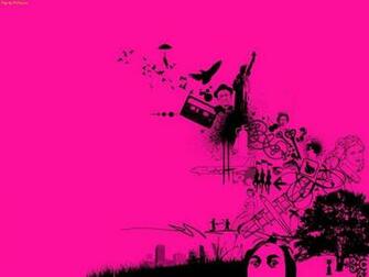 Pink Punk Wallpaper Black
