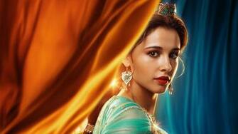 Naomi Scott As Princess Jasmine In Aladdin 5k Wallpaper