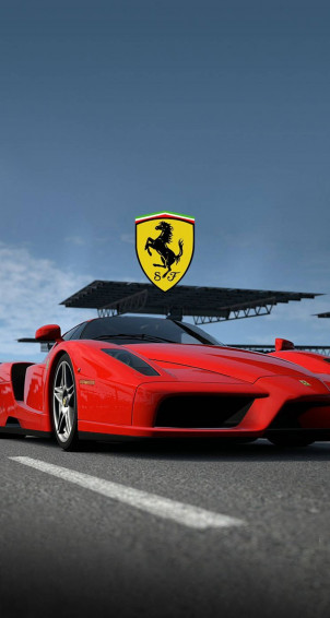 Red Enzo Ferrari iPhone Wallpaper
