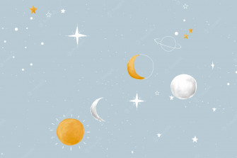 Cute Simple Moon And Star Aesthetic Desktop Wallpaper