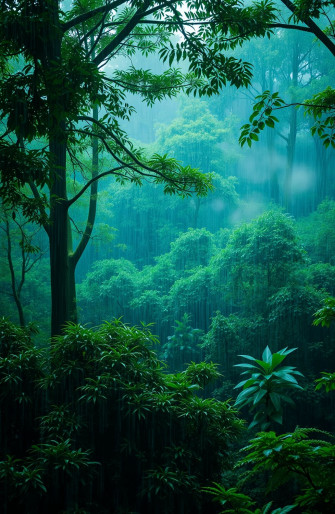 Rainy Forest Wallpaper