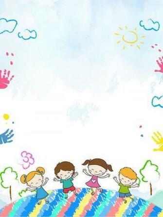 Cartoon Kids Kindergarten Opening Season Poster Background Psd