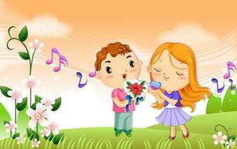 Love Cartoon Background Wallpaper High Definition Quality