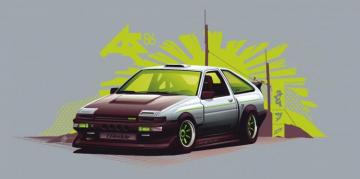 Ae86 Trueno Vector Wallpaper HD Desktop And Mobile Background