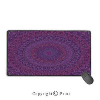 Amazon Stitched Edge Mouse Pad Eggplant Polish White