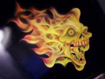 Flaming Skull Wallpaper