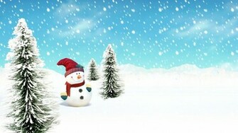 Christmas Snowman Wallpaper