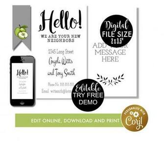 Editable Meet The Neighbors New To Area Tag
