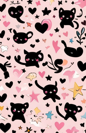 Cute Black And Pink Wallpaper