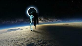 Solar Eclipse From Space HD Wallpaper Background Image