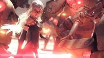 Wallpaper A2 Warrior White Hair Nier Automata