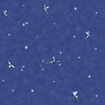 Blue White Bt2935 Lightning Bug Sidewall Wallpaper Baby Nursery
