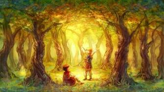 Kurapika Hunter X Anime HD Wallpaper M05 Forest Trees