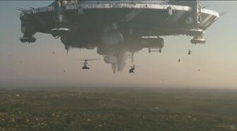 District Wallpaper Alien Motherships Guns Helicopters