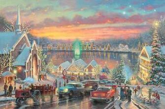 Christmastown Mcadenville North Carolina Usa Painting Town Christmas