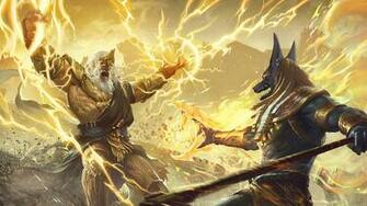 Wallpaper Of Anubis Lightning Man Warrior Zeus Background HD