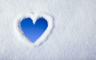 Blue Heart Background Wallpaper HD