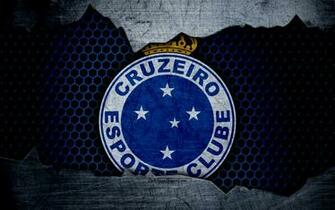 Wallpaper Cruzeiro 4k Serie A Logo Grunge Brazil
