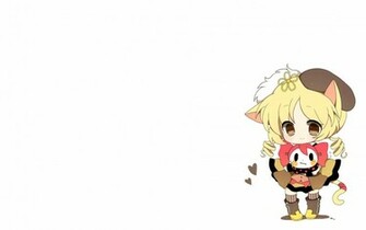 White Chibi Wallpaper