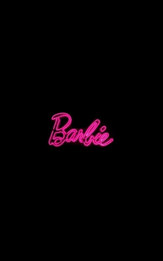 Neon Pink Barbie Sign Wallpaper Words