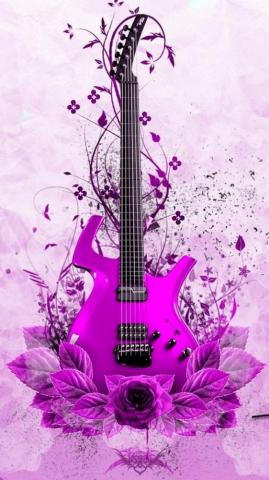 Abstract Music Guitar Instrument iPhone Plus Wallpaper