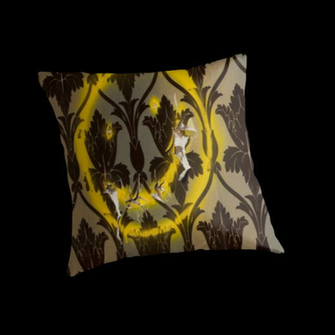 Sherlock Smiley Face Damask Wallpaper Throw Pillows By Saradujour