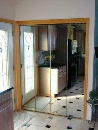 Mirrored Closet Doors Bifold Home Designs Wallpaper
