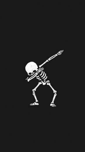 Wallpaper Feeds Lockscreen In Skull Black