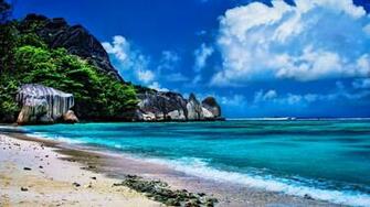 Anse Beach La Digue Isl HD Desktop Background