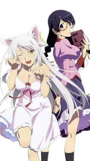 Monogatari Tsubasa Hanekawa Magic Thl W8 Wallpaper