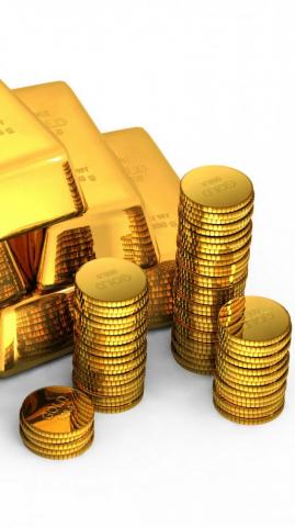 Wallpaper Gold Bullion Coins White Background Money And
