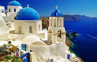 Wallpaper Sea Landscape Nature Home Santorini Greece Image