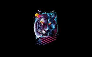 Wallpaper Of Artistic Retro Tiger Background HD S