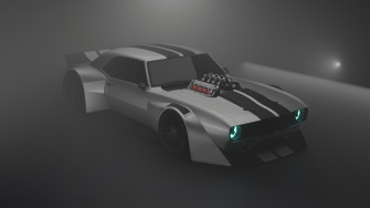 Camaro Gets Cyberpunk Widebody Rendering Big V8 With