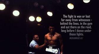Motivational Wallpaper On Winning The Fight Is Won By Muhammad Ali