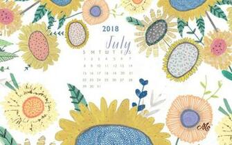 July HD Wallpaper Calendar