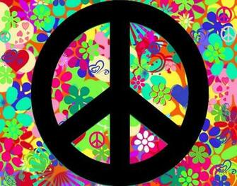 Colorful Peace Sign Background