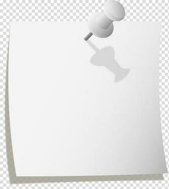White Pinned Paper Post It Note Drawing Pin