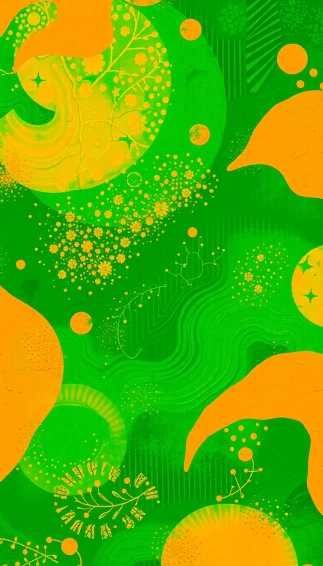 Orange And Green Wallpaper