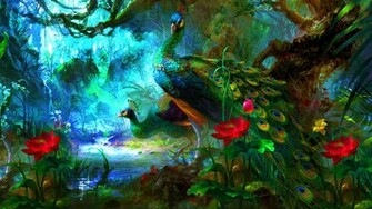 Pavo Real Jard N Fondo De Pantalla