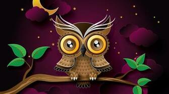 Ultra HD Wallpaper Owl Bird Art Branch 4k Background