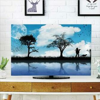 Amazon Lcd Tv Cover Lovely Nature Man With The Dog Walking By