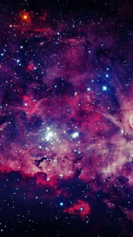 Purple Pink Red Blue Orange Black Galaxy Filled With Stars Samsung