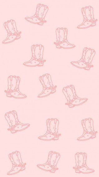 Pinkrodeo Cowgirl Boot Trendy Aesthetic iPhone Wallpaper