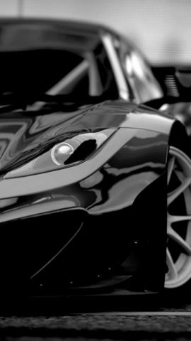 Black Super Sports Car iPhone Wallpaper HD