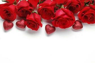 Wallpaper Valentine S Day Heart Red Roses Flowers White