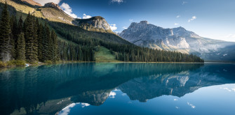 Reflection Alberta Canada Mountain Forest Nature Lake 4k Ultra Wallpaper
