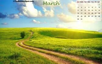 High Resolution Calendar Wallpaper Of March Featuring Lustrous