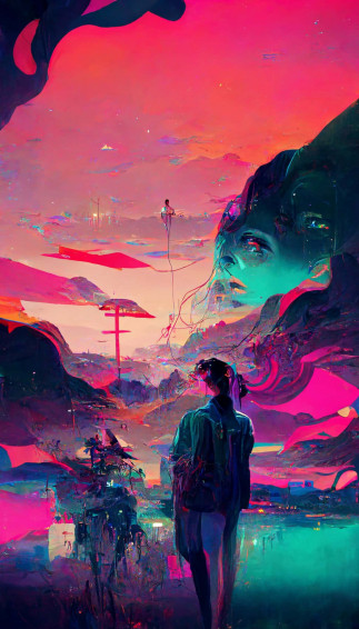 A Serene Midjourney Landscape Wallpaper